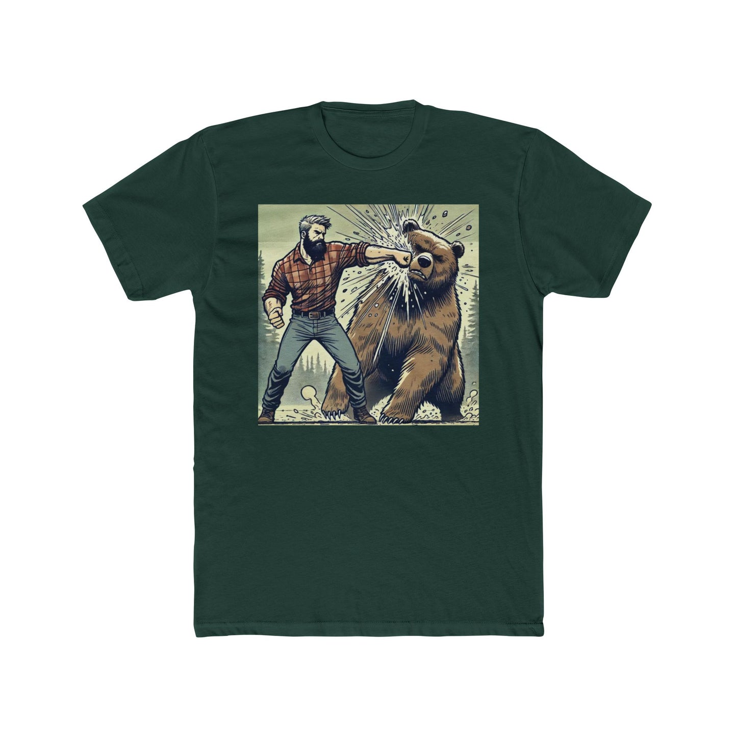 Funny Bear vs Man Shirt, Bear Attack Shirt, Weird Gift for Him, Sarcastic T-Shirt