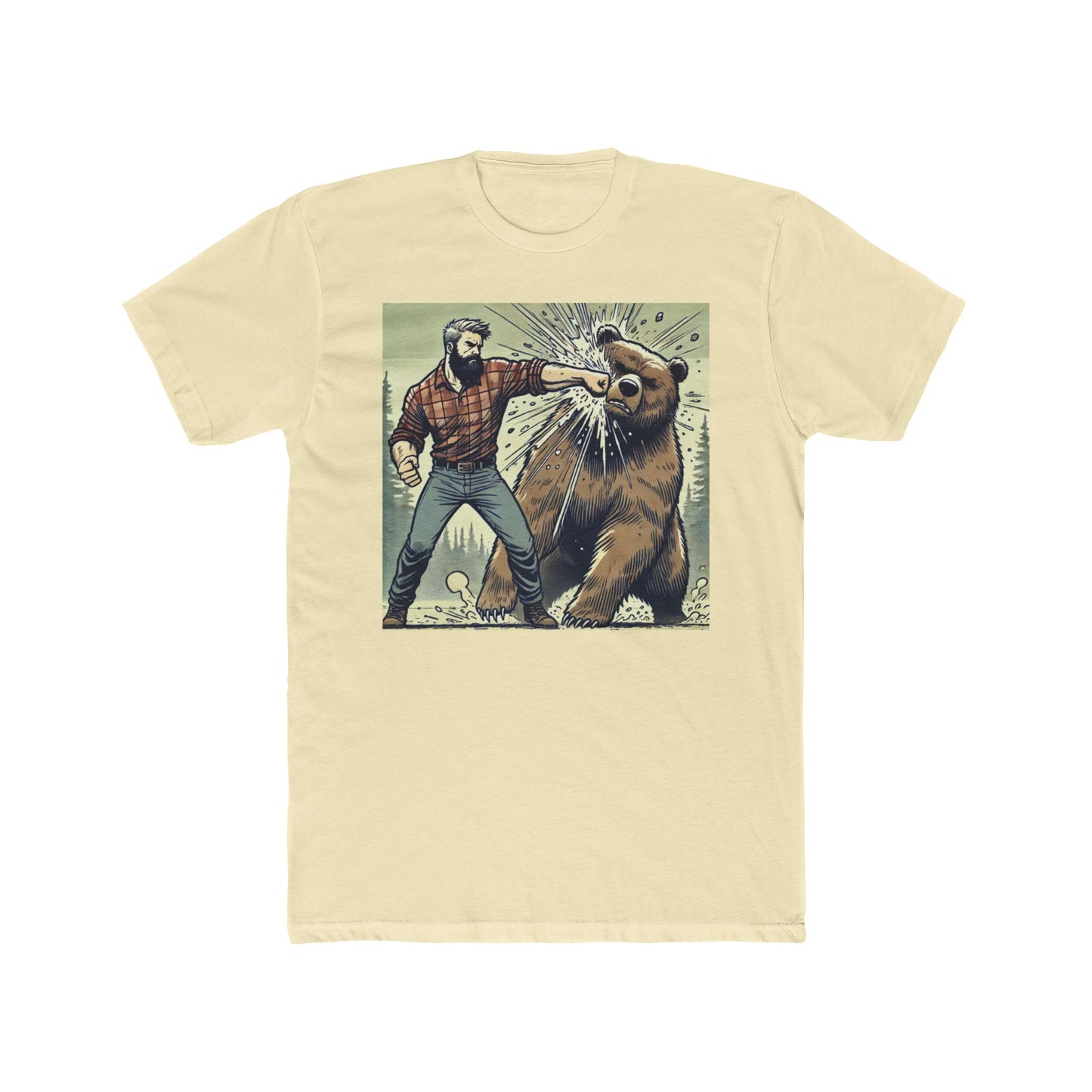 Funny Bear vs Man Shirt, Bear Attack Shirt, Weird Gift for Him, Sarcastic T-Shirt