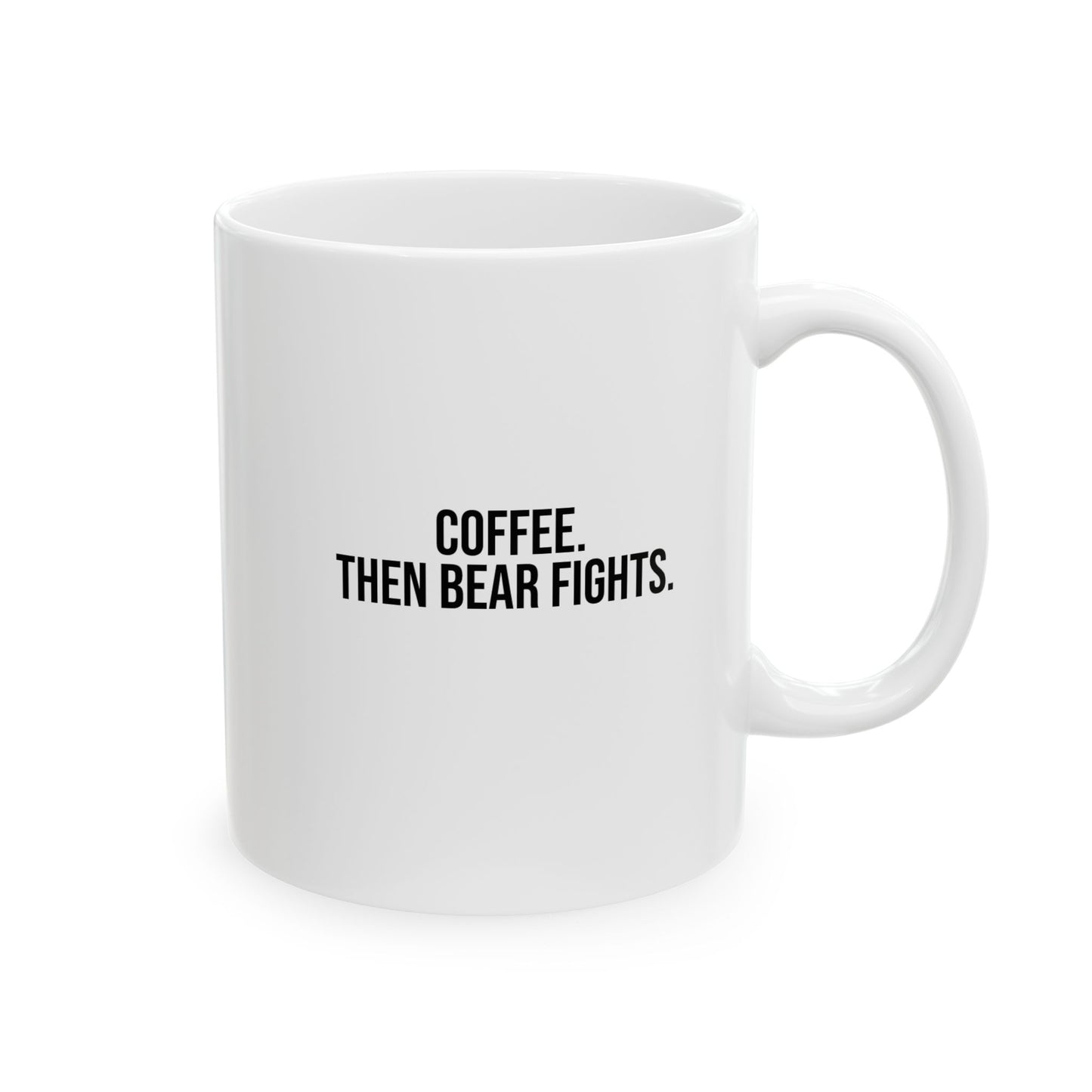 Funny Coffee Mug for Men, Man Punching Bear Mug, Gifts for Him, Guy Mug, Masculine Coffee Cup, Sarcastic Coffee Mug 11oz or 15oz