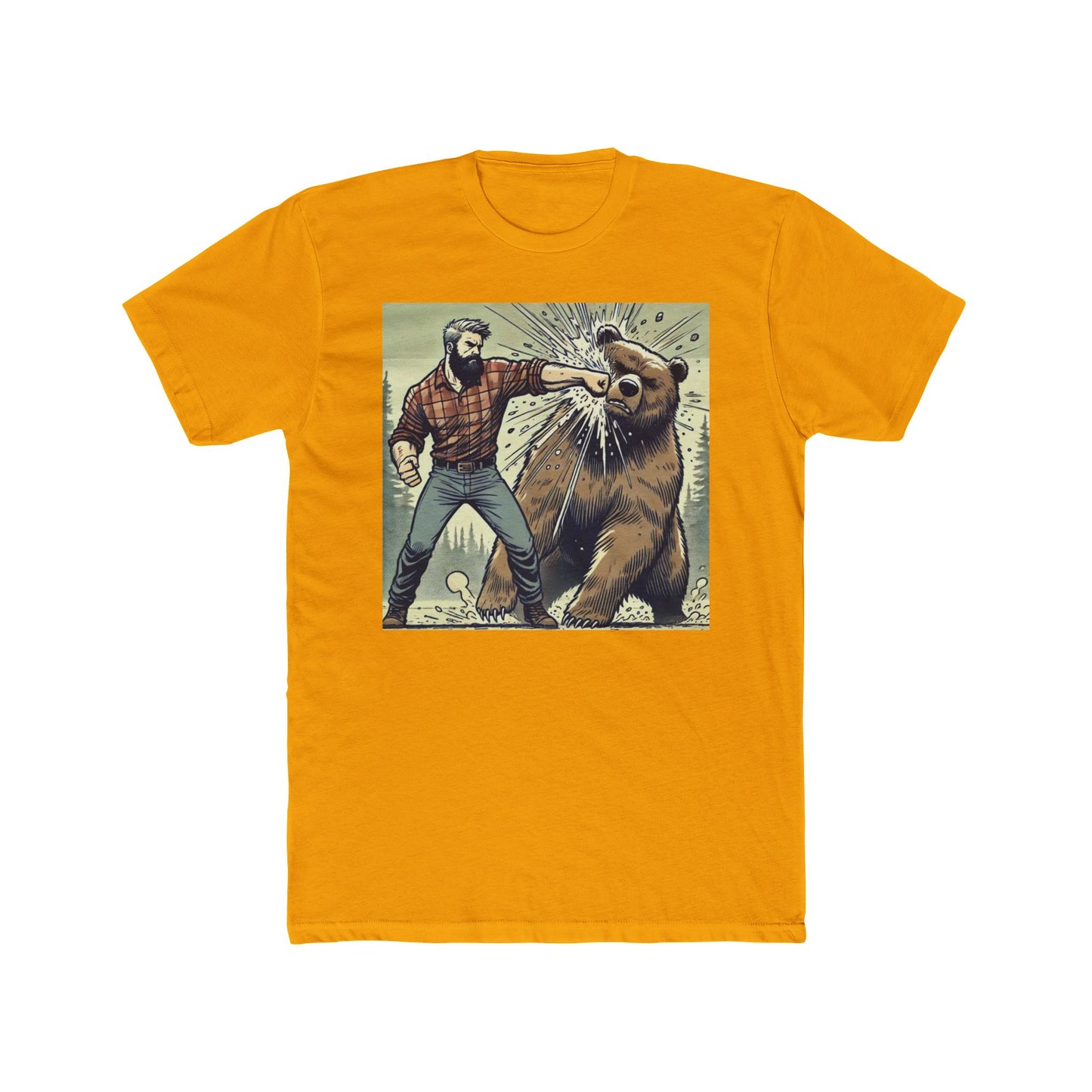 Funny Bear vs Man Shirt, Bear Attack Shirt, Weird Gift for Him, Sarcastic T-Shirt
