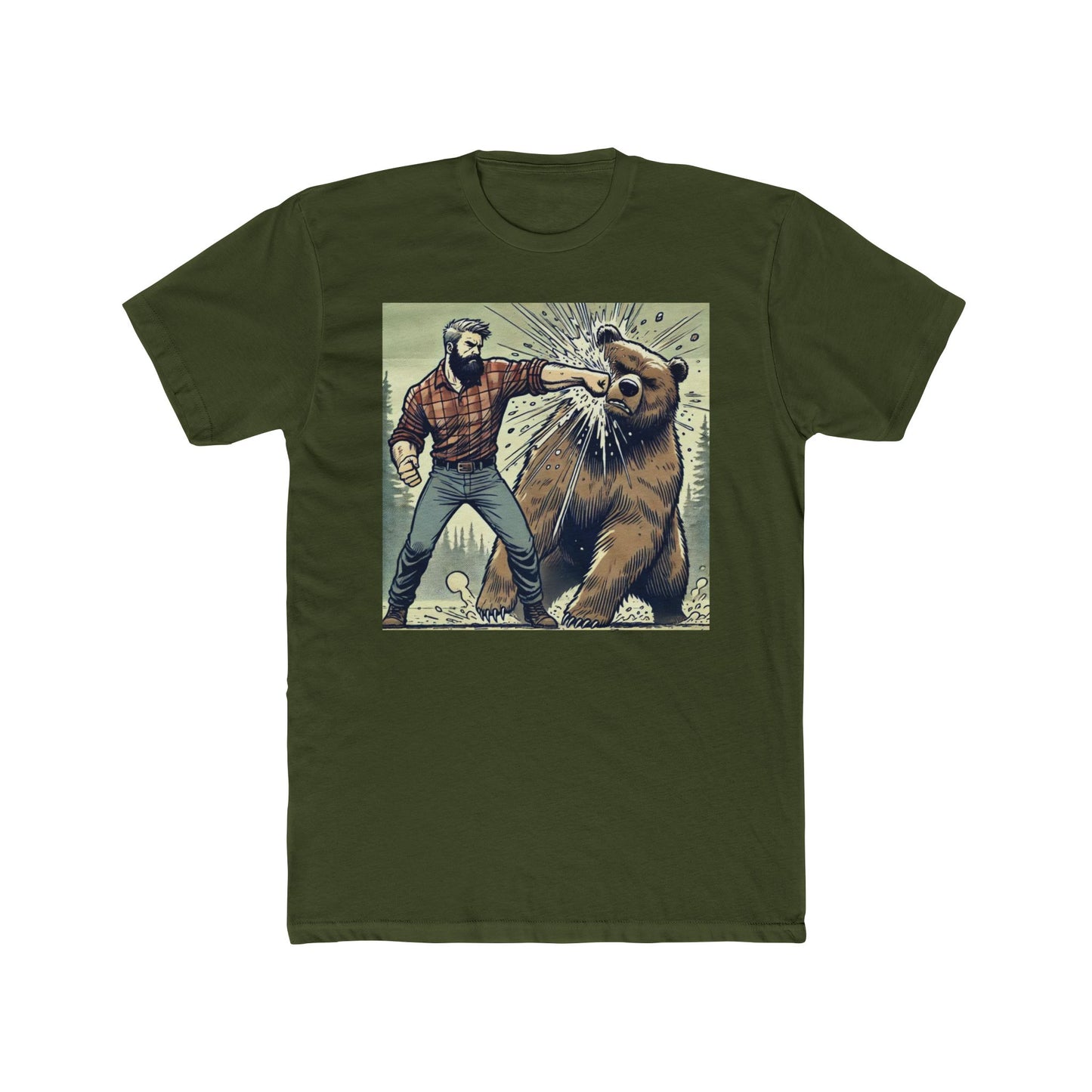 Funny Bear vs Man Shirt, Bear Attack Shirt, Weird Gift for Him, Sarcastic T-Shirt