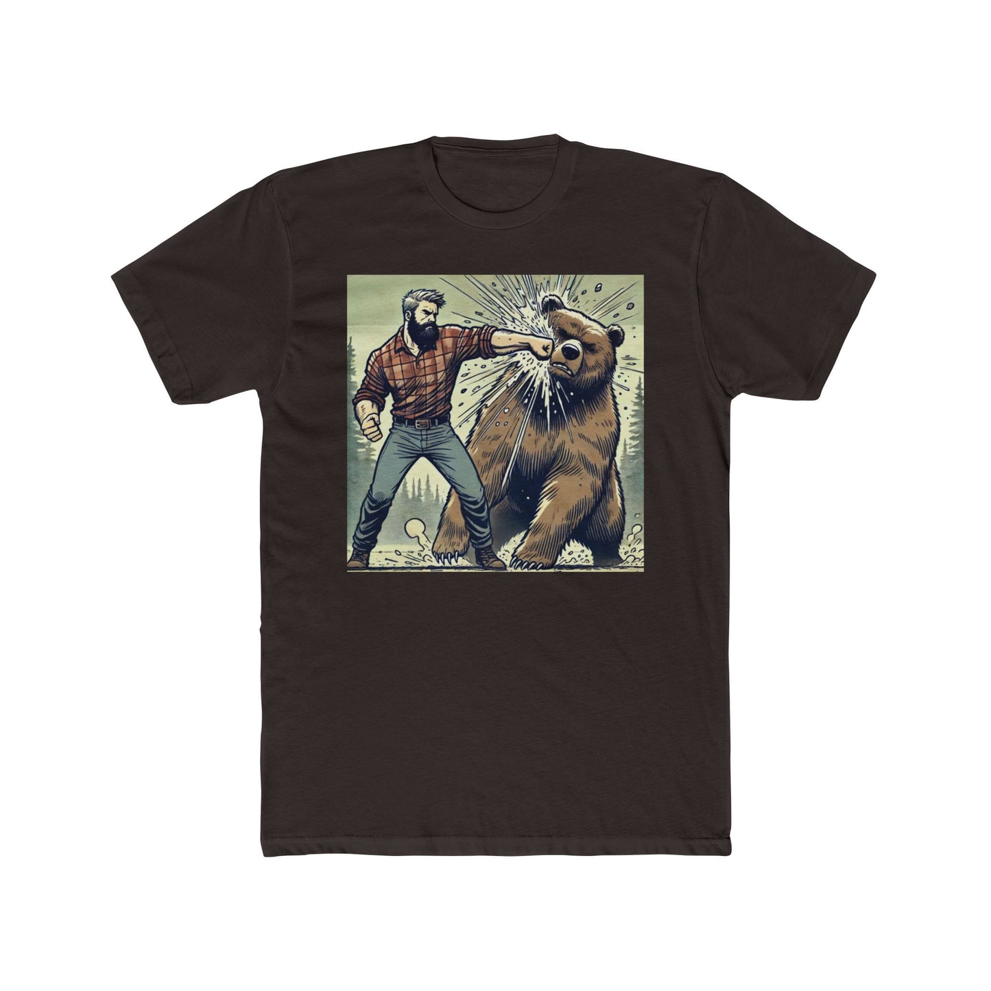 Funny Bear vs Man Shirt, Bear Attack Shirt, Weird Gift for Him, Sarcastic T-Shirt