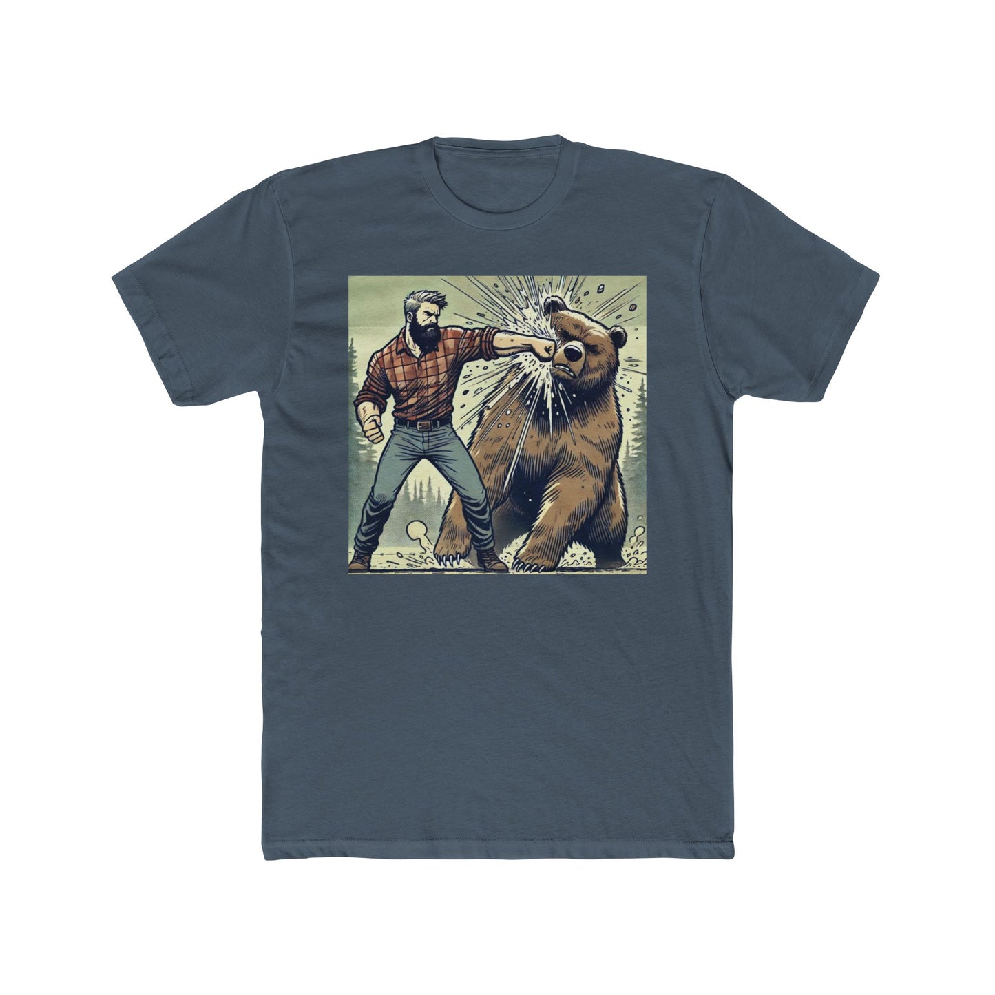 Funny Bear vs Man Shirt, Bear Attack Shirt, Weird Gift for Him, Sarcastic T-Shirt