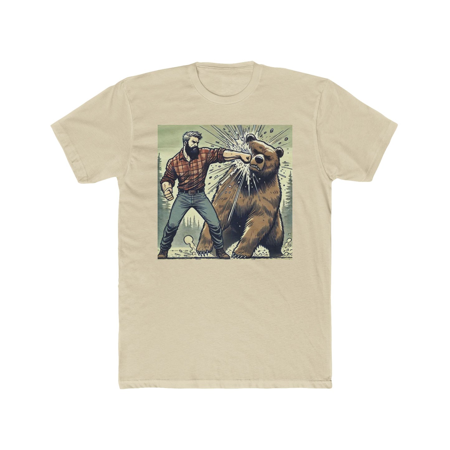 Funny Bear vs Man Shirt, Bear Attack Shirt, Weird Gift for Him, Sarcastic T-Shirt