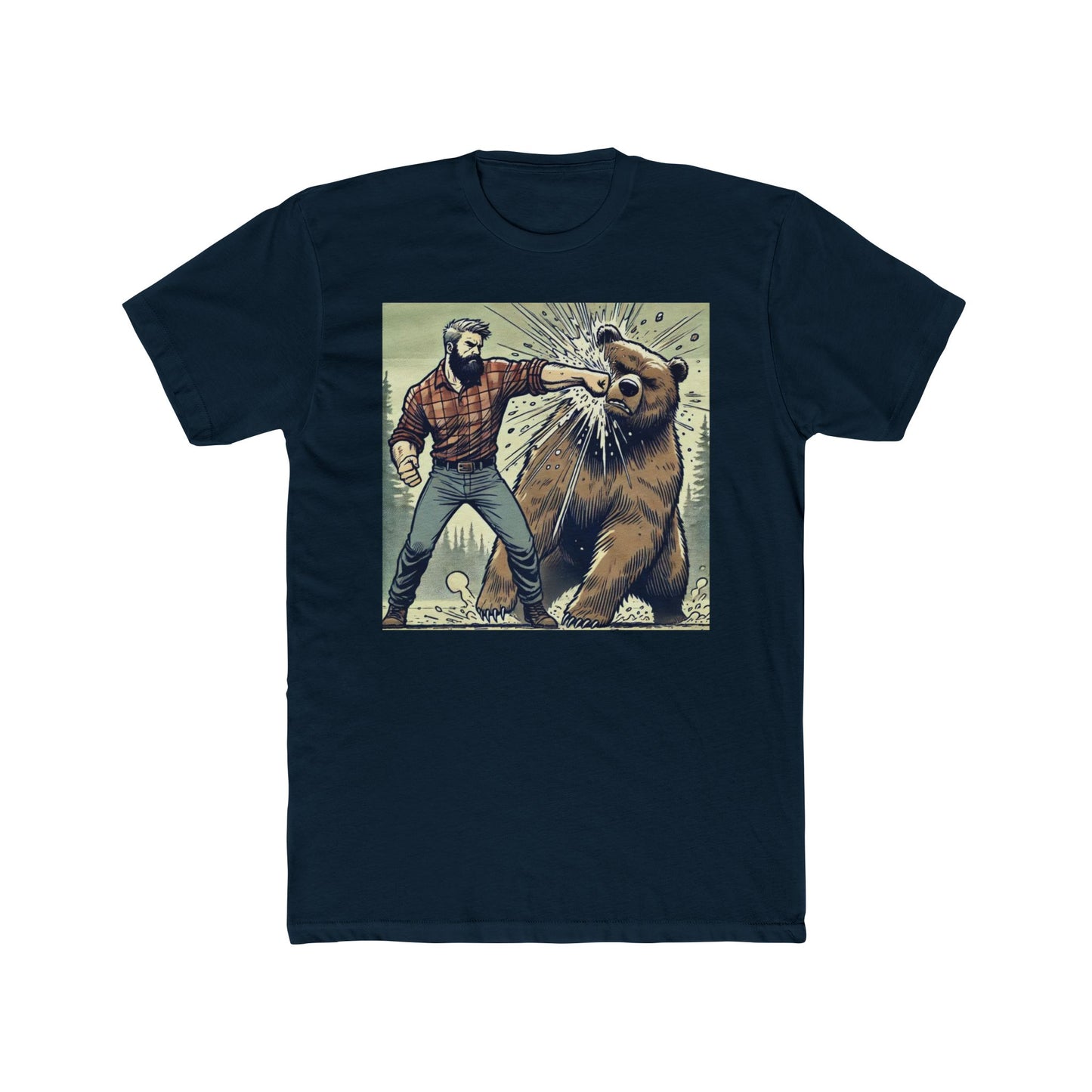 Funny Bear vs Man Shirt, Bear Attack Shirt, Weird Gift for Him, Sarcastic T-Shirt