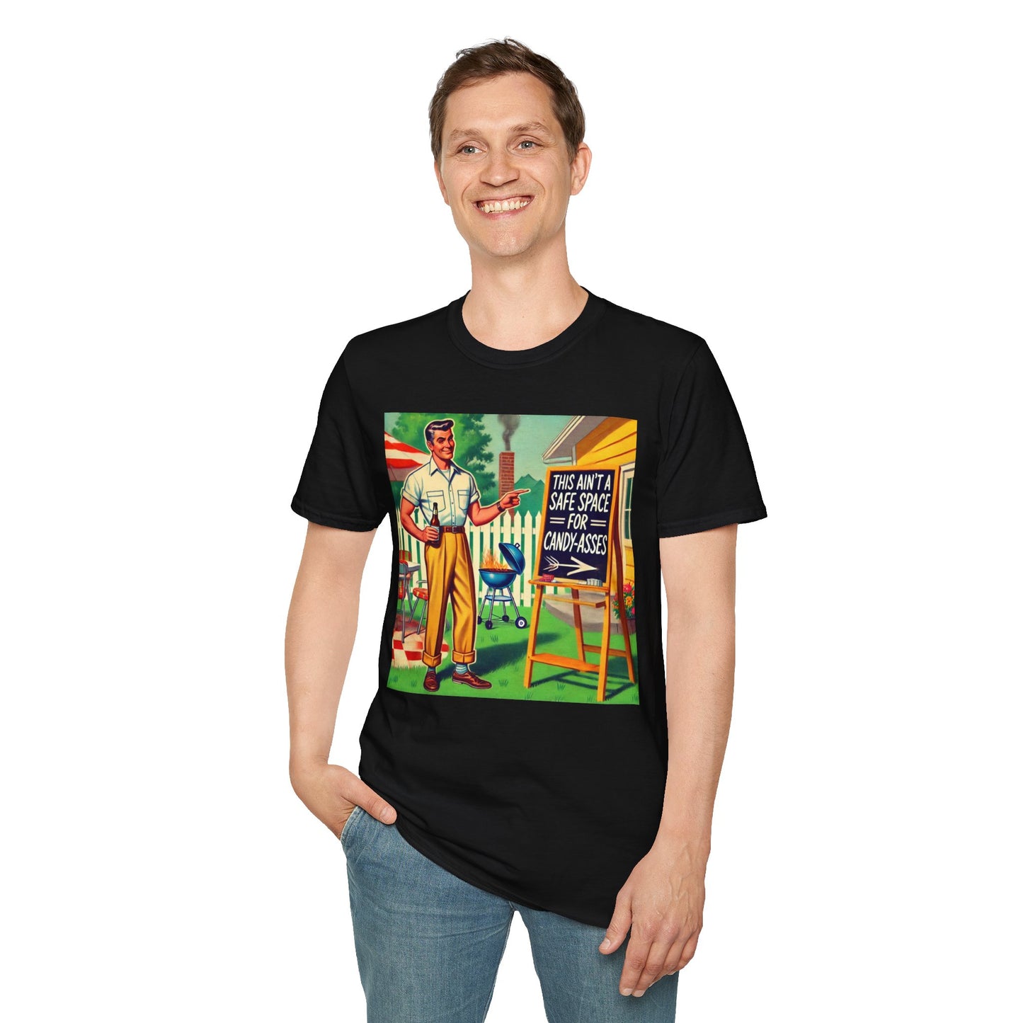 Rude Shirt Offensive T Shirts For Men Guys Funny Graphic Shirt Vintage Shirt Candy-A**es Rude Tee Novelty Humor