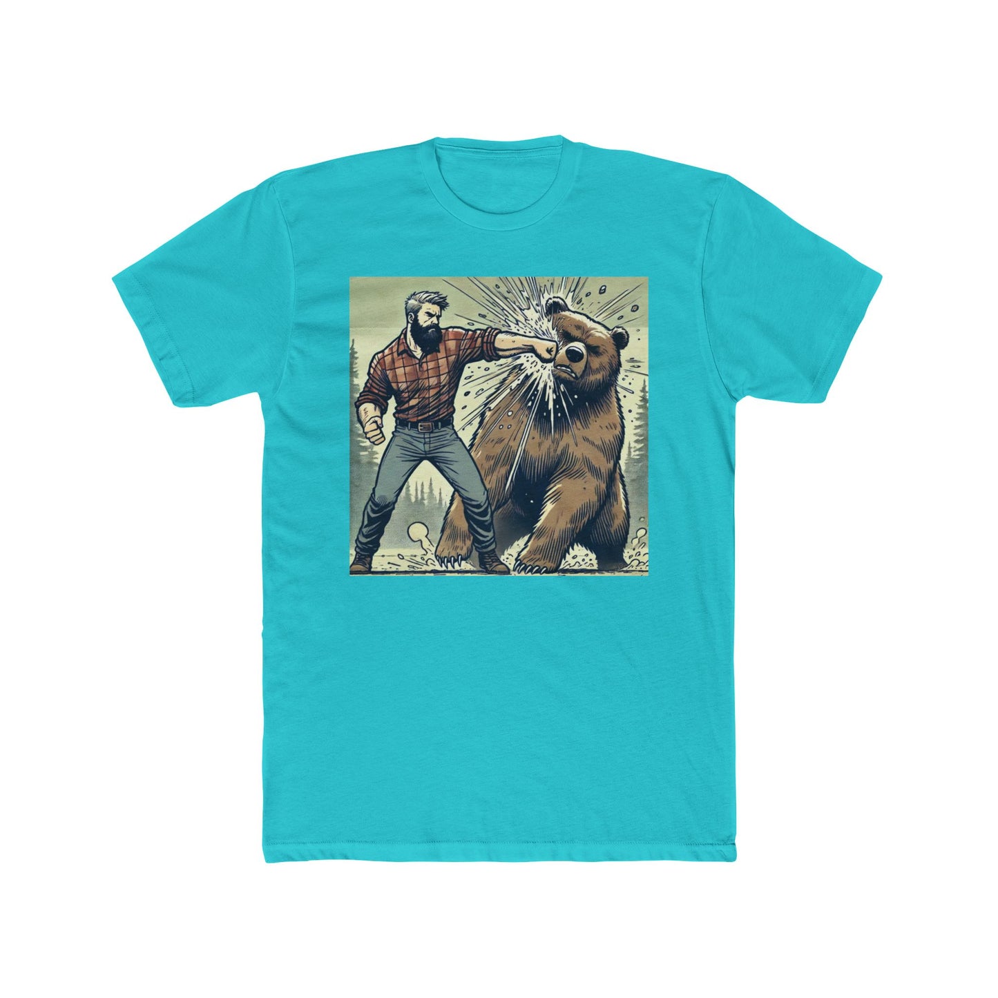 Funny Bear vs Man Shirt, Bear Attack Shirt, Weird Gift for Him, Sarcastic T-Shirt