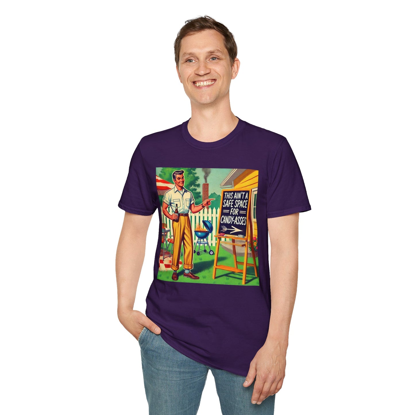 Rude Shirt Offensive T Shirts For Men Guys Funny Graphic Shirt Vintage Shirt Candy-A**es Rude Tee Novelty Humor