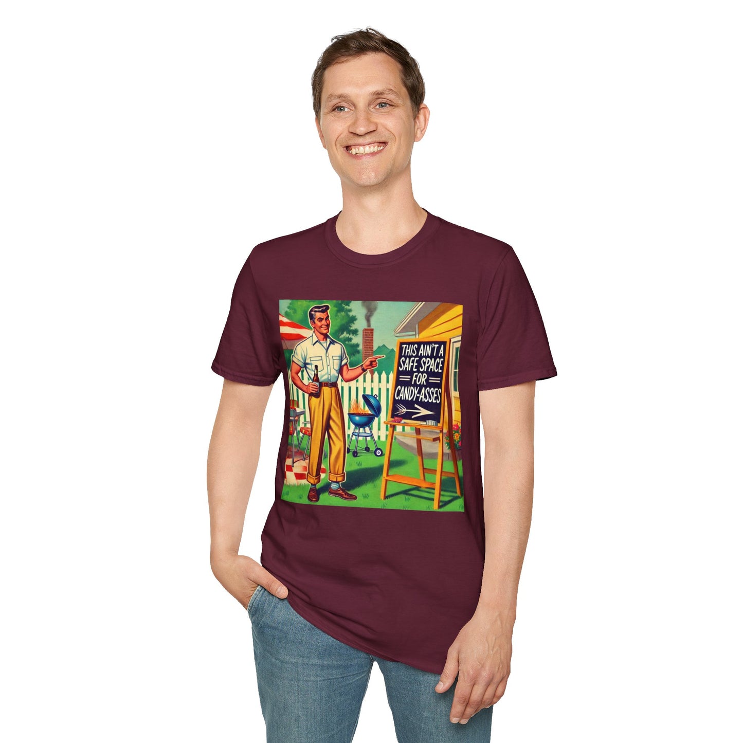 Rude Shirt Offensive T Shirts For Men Guys Funny Graphic Shirt Vintage Shirt Candy-A**es Rude Tee Novelty Humor